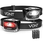Vntshl01 Led Headlamp Batteries Included 2 Pack Ipx5 Waterproof With Red Light 7 Modes
