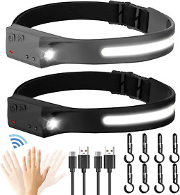 Led Headlamp Rechargeable 2 Pack Flashlights 230 Wide Beam
