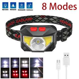 9m7klcz7a8c3z Led Headlamp Usb Rechargeable Waterproof Headlight Head Lamp Torch Flashlight Us