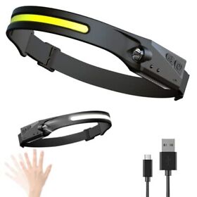 Led Rechargeable Head Lamp Camping Headlamps Motion Sensor Headlamp Flashlight