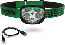 Led Rechargeable Headlamp Water Resistant Bright Outdoors Camping Gear Green