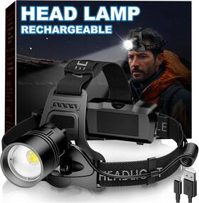 Tdd01 Led Headlamp Rechargeable Aluminum Alloy Super Bright 5 Modes And Ipx6 Zoom Usb R
