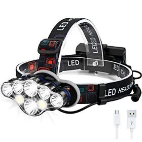 Led Usb Rechargeable Head Lamp Super Bright Outdoor Flashlight Ipx4 Waterproof