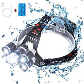 Led Work Headlight Headlamp For Adults Camping Cycling Hiking Outdoors Zoomable