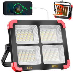 7147 Lekaufen 120w Solar Rechargeable Led Work Light - 288 Portable Flood With St