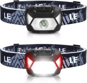 D500 Lepro Led Headlamp Rechargeable - Super Bright Head Lamp With 5 Modes 2 Pack