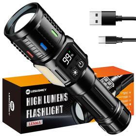Les06a Lesusnicy Rechargeable Flashlights High Lumens 10000 Super Bright Led Flash ... Fast Ship