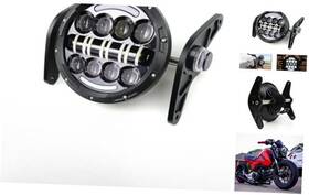 12-36v Letgoing Rmh-01 7 Inch 60w Motorbike Led Headlight Head Lamp Round Black Color Shell B
