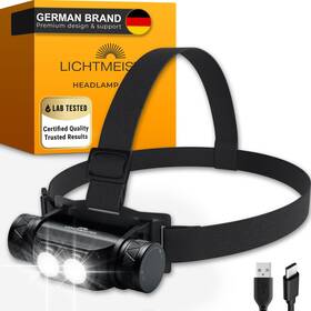 3600 Lichtmeister 262407139684 Headlamp - 1000 Lumens Mah Battery Aluminium Housing Rech