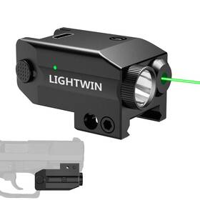 Lw-gl30-tc-ca Lightwin Green Laser Flashlight Combo Tactical White With Usb Rechargeable