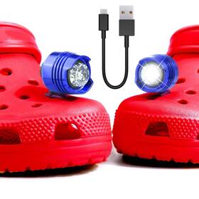 Ling Chang 422790441886 Rechargeable Headlights For Clog 2pcs Flashlight Charm Attachment Acces