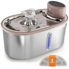 Lippup 198715483116 Wireless Cat Water Fountain Stainless Steel 108oz/3.2l Cordless Battery Ope