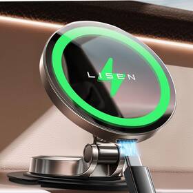 2e769-jp Lisen For Iphone 17 Magsafe Car Mount Charger 15w Fast Charging Magnetic Wir