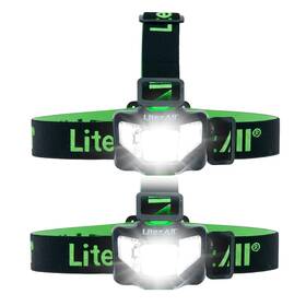 97293 Litezall Quattro 4 Mode Led Headlamp - Rechargeable Hands-free 2 Pack Black