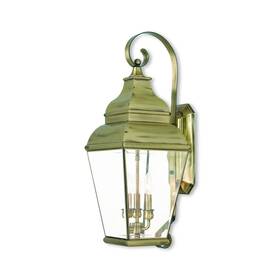 2593-01 Livex Transitional Three Light Outdoor Wall Lantern From Exeter Colle