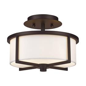 51072-07 Livex Lighting Transitional Two Light Ceiling Mount From Wesley Coll