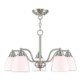 53855-91 Livex Lighting Transitional Five Light Chandelier/ceiling Mount From