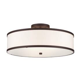 62629-07 Livex Lighting Transitional Three Light Ceiling Mount From Park Ridg