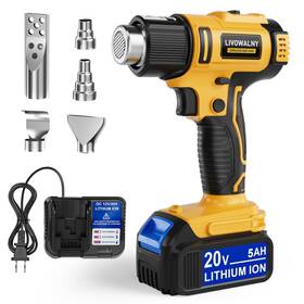 0701080001 Livowalny Cordless Heat Gun Compatible With Dewalt 20v Battery 350w Fast Hea