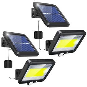 Lkesbo 192132701280 Solar Flood Lights Outdoor 2 Pack Led Motion Sensor Powered Waterproof