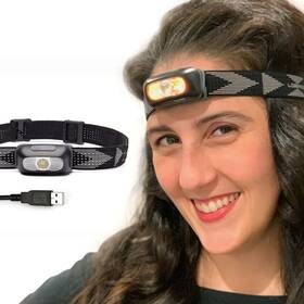Lb-644 Lobeams Lovebeams Rechargeable Headlamp Auto-dimming Flashlight With So