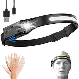 Lockerchog 760701277834 Led Headlamp Rechargeable Headlamps For Adults 230 Wide Beam Motion Sensor