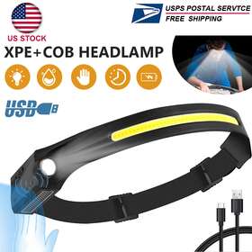 Lonenessl 791378930166 Waterproof Cob Headlamp Night Buddy Led Motion Sensor Head Torch Headlight Lamps