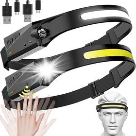 20211006lujiahao Lu James Led Headlamp Rechargeable 2pcs 230 Wide Beam Head Lamp To Wear Motion Sensor