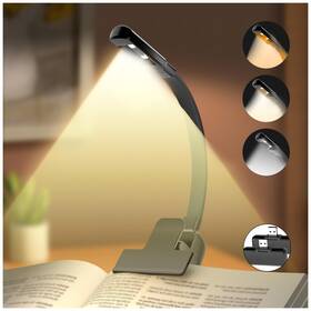 Rb2rbk Lucarni Book Lights Reading Light With 2 Replaceable Usb Rechargeable Battery 3 Color