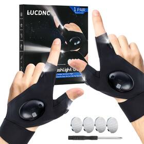 Lucdnc 614409494416 Led Flashlight Gloves Gifts For Men Christmas Stocking Stuffers Adu