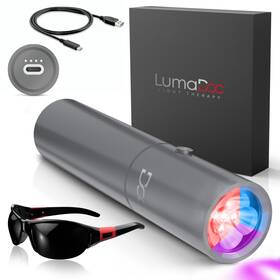 Lumadoc 703674534146 Fsa Hsa Approved Red Light Therapy Torch With Blue And Near Infrared E