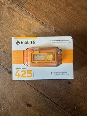 Lumen 850024316461 Biolite Headlamp 425 Ember Orange Usb Rechargeable Lumens New In Box
