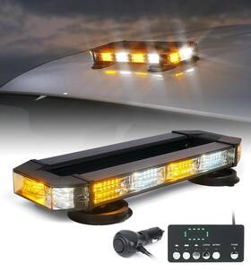 Lumenix Lm003w178-f Rooftop Strobe Beacon Lights Bar White Amber Led Emergency Traffic Se