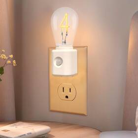 Lumilect Nls14-1w2200k-n1 Number 4 Inch Motion Sensor Night Light Plug-in Personalized Led Dimmable Nightl