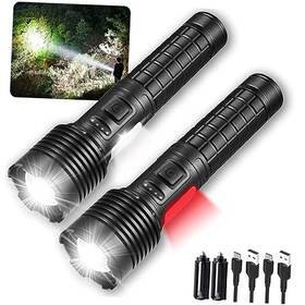 Xhp70.2 Luo Xiaoqiong L-c463 20000 Lumen Rechargeable Led Flashlight Black Battery Powered