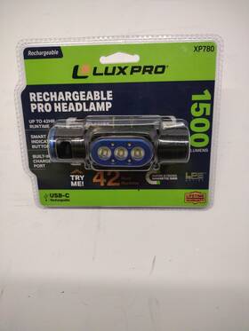 Xp780 Lux.pro 812436017800 Luxpro Rechargeable Headlamp 1500 Lumes