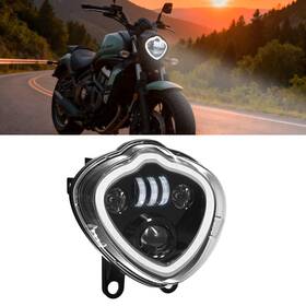 Lu.153.001 Luxemoto Led Headlights For Kawasaki Vulcan S 650 Front Light With Halo Ring Headlamp