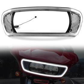Lx0118 Luxemoto Headlight Fairing Vent Trim For Road Glide 15-24 Front Led Light Headlamp Be