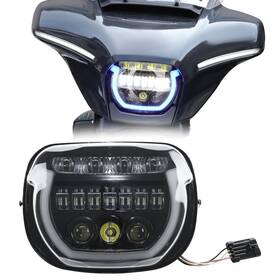 Lx0170 Luxemoto Led Headlight For Street Glide 2024 Front Light With Drl High Be