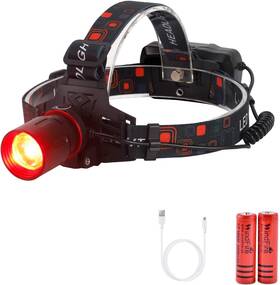 Luxjumper Jx Hp 01 Rd Dba Red Led Headlamp Usb Rechargeable Adjustable Focus Night Vision For Outdoors
