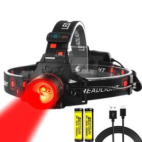 Luxnovaq 797034323525 Red Light Headlamp For Hunting Led Rechargeable With 5000 Lumens 3