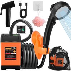 Yyhs-7800or-l Luxsego Portable Camping Shower 7800mah Rechargeable Outdoor Showe... Fast Ship