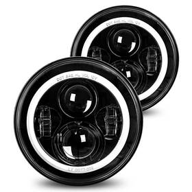 Lx0048bh Lx-light Dot Emc 7 Inch Led Halo Headlights With White Drl Amber Turn Signal