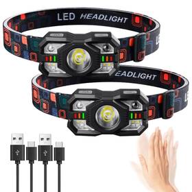Lybswlark 719559904058 Headlamp Rechargeable 2-pack Led Lightweight Adult Headlamps 1000 L