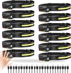 Hdg-22 Lytoybe 12pack Headlamp Rechargeable 1000 Lumen Headlamps For Adults 230 Angles Wide B