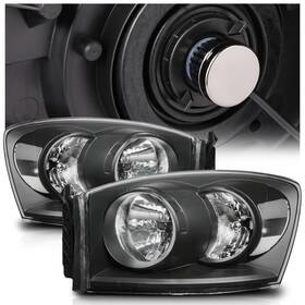 M-auto 840256406283 Black Headlight Headlamp Assembly With 2 Pre-assembled 6000k Led Bulbs