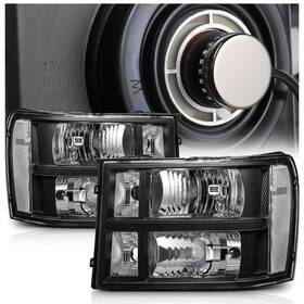 M-auto 840256406962 M-auto Black Factory Style Headlights Headlamps Assembly With 4 Pre-assembled 6