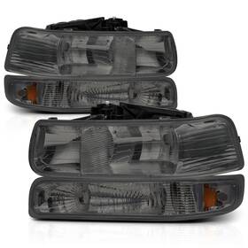 A06-m-hl-027-sa M-auto Headlights Assembly With Bumper Lamps Compatible 1999-2006 Chevy
