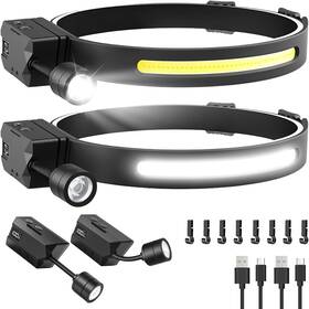 Cy500 Maraiss 717121025972 Headlamp Rechargeable 2 Pack Detachable 230 Wide Beam Led In 1 Head Lamps W