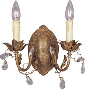 2857eg Maxim Lighting Elegante 2-light Wall Sconce Etruscan Gold Finish Transiti